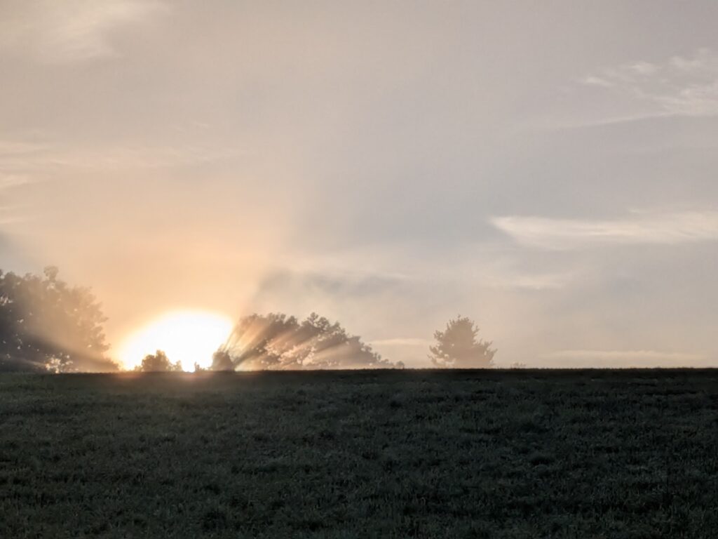 sunrise over landscape